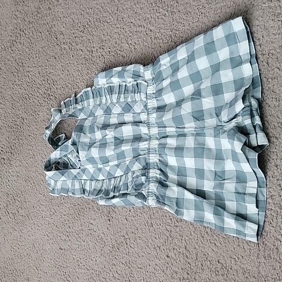 Rachel Zoe Blue and White Checkered Kids Romper - Picture 1 of 8